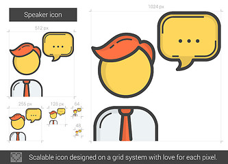 Image showing Speaker line icon.