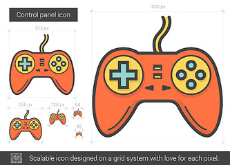 Image showing Game pad line icon.