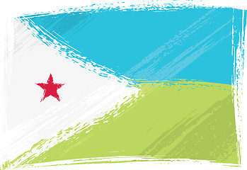 Image showing Grunge Djibouti flag