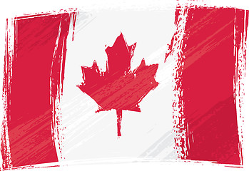 Image showing Grunge Canada flag