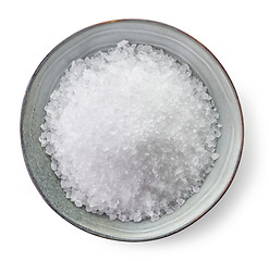 Image showing Bowl of sea salt