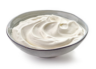 Image showing bowl of sour cream