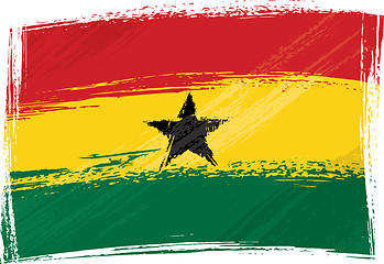 Image showing Grunge Ghana flag