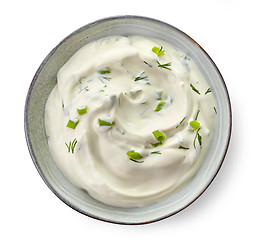 Image showing Bowl of sour cream sauce