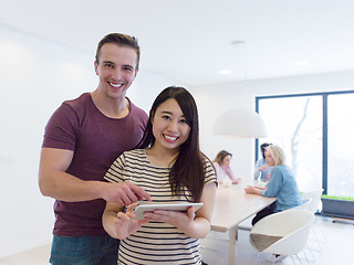 Image showing Startup business team at a meeting in modern office building