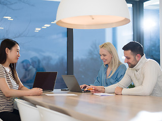 Image showing Startup business team at a meeting in modern office building