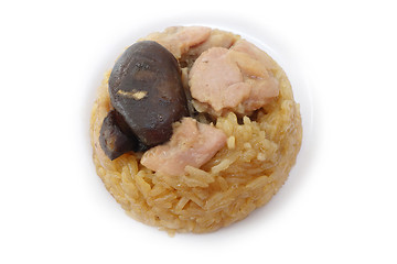 Image showing Steamed glutinous rice with chicken