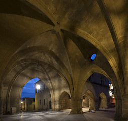 Image showing streets of the Knights in the old town of  Rhodes 