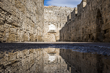 Image showing The old town of Rhodes in Greece