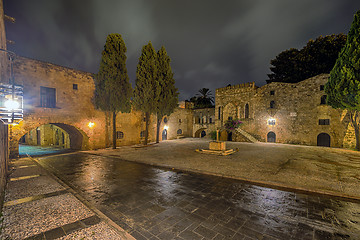 Image showing Argirokastu square in the old town of Rhodes