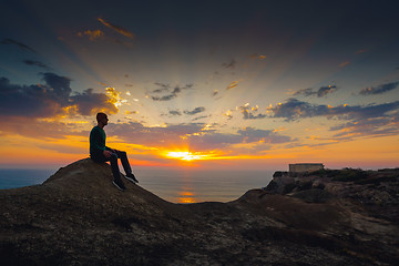 Image showing Enjoy the sunset