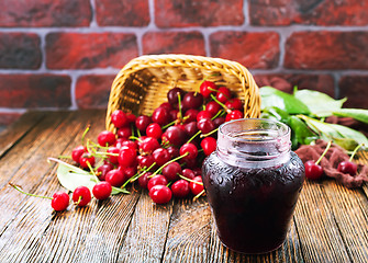 Image showing cherry jam