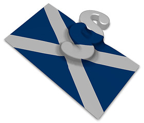 Image showing paragraph symbol and flag of scotland - 3d rendering