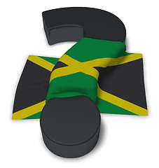 Image showing question mark and flag of jamaica - 3d illustration