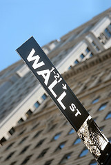 Image showing Wall Street sign