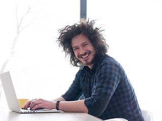 Image showing man working from home