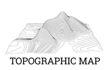 Image showing Topographical map of the locality, vector illustration