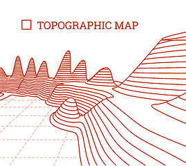 Image showing Topographical map of the locality, vector illustration