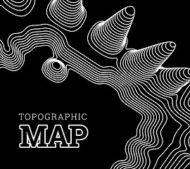Image showing Topographical map of the locality, vector illustration