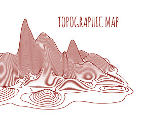 Image showing Topographical map of the locality, vector illustration