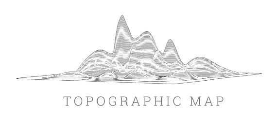 Image showing Topographical map of the locality, vector illustration