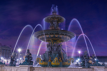 Image showing Fountain at Place de la Concord in Paris 