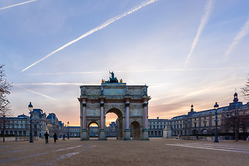 Image showing Arc de Triomphe at the Place du Carrousel in Paris 