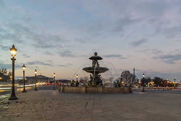 Image showing Fountain at Place de la Concorde in Paris 