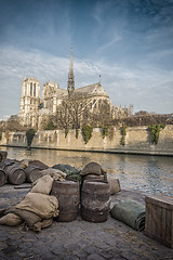 Image showing Docks of Notre Dame Cathedral in Paris 
