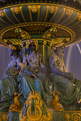 Image showing Fountain at Place de la Concorde in Paris France 