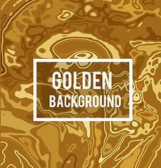 Image showing Golden vector background in marble ink style