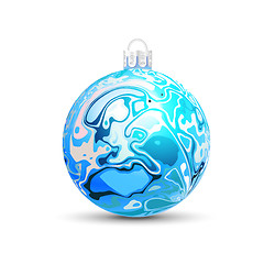 Image showing Christmas vector ball in the style of Marble Ink