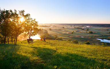 Image showing Morning in steppe