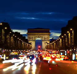 Image showing Illuminated Champs Elysee