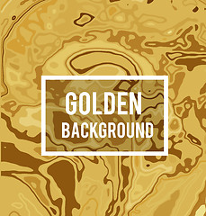 Image showing Golden vector background in marble ink style