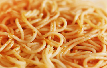 Image showing spaghetti in sauce 