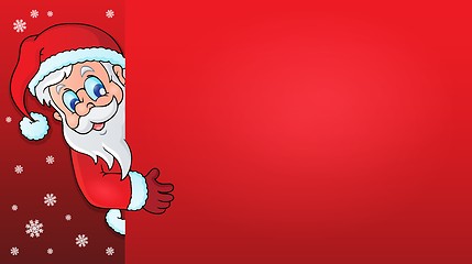 Image showing Lurking Santa Claus with copyspace 1