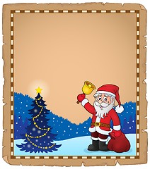 Image showing Santa Claus with bell theme parchment 5