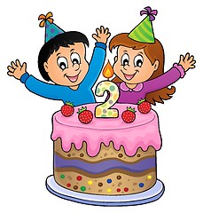 Image showing Happy birthday image for 2 years old