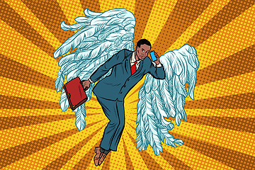 Image showing Business angel African businessman