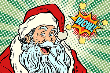 Image showing wow Santa Claus Pop art retro