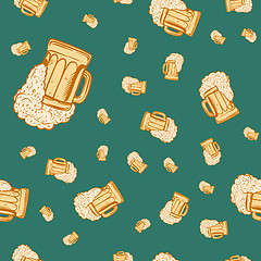 Image showing Beer mug seamless pattern