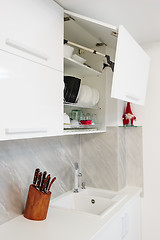 Image showing modern white kitchen