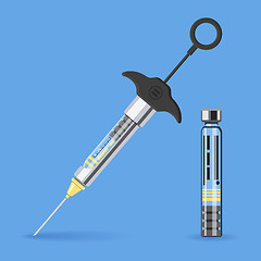 Image showing dental medical syringe and carpula vial icon