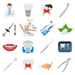 Image showing Set Dental Services Icons