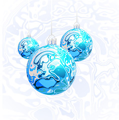 Image showing Christmas vector balls in the style of Marble Ink