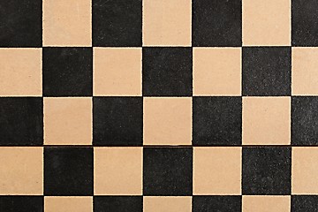 Image showing Old empty chessboard