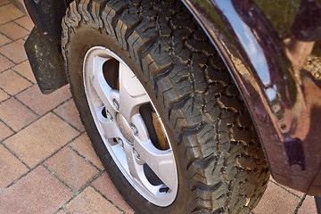 Image showing Wheel of a 4x4 vehicle