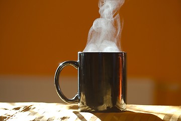 Image showing Streamin hot tea cup