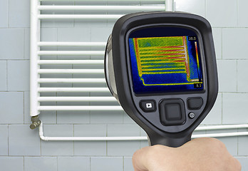 Image showing Radiator Infrared Measuring